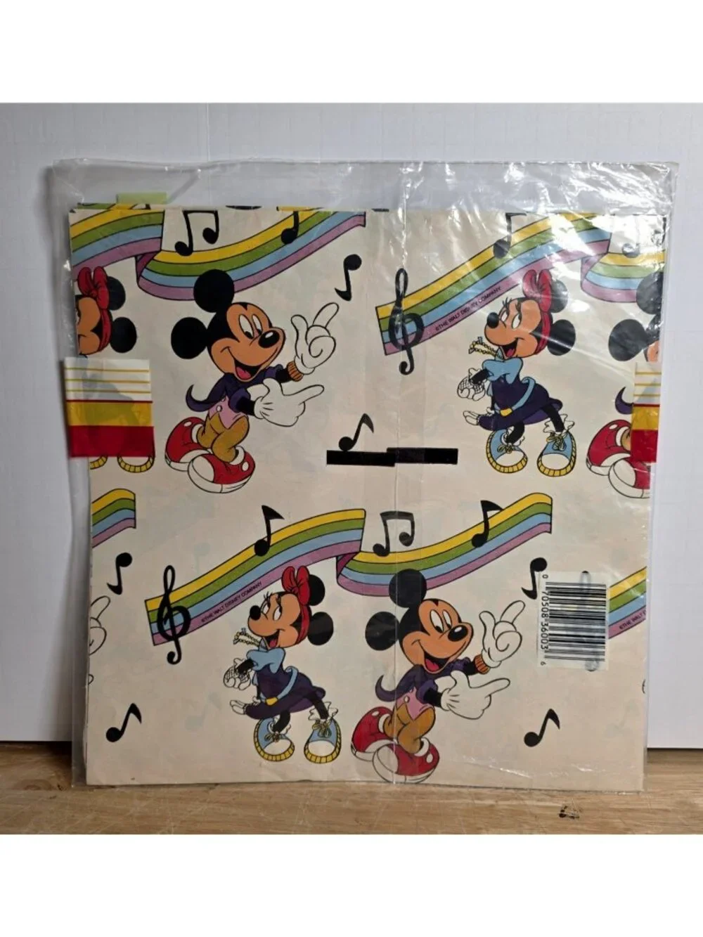 Vintage Cleo Disney Mickey & Minnie Mouse Gift Wrap Paper NEW SEALED Collectible